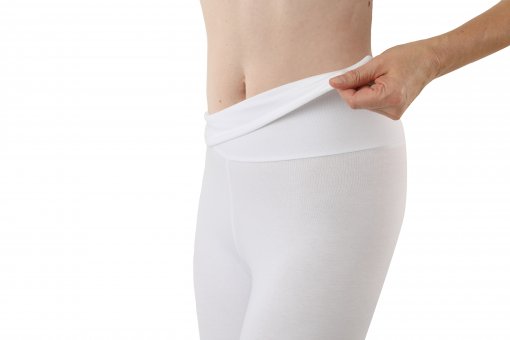 ALBERT KREUZ  Women's yoga leggings organic stretch cotton white