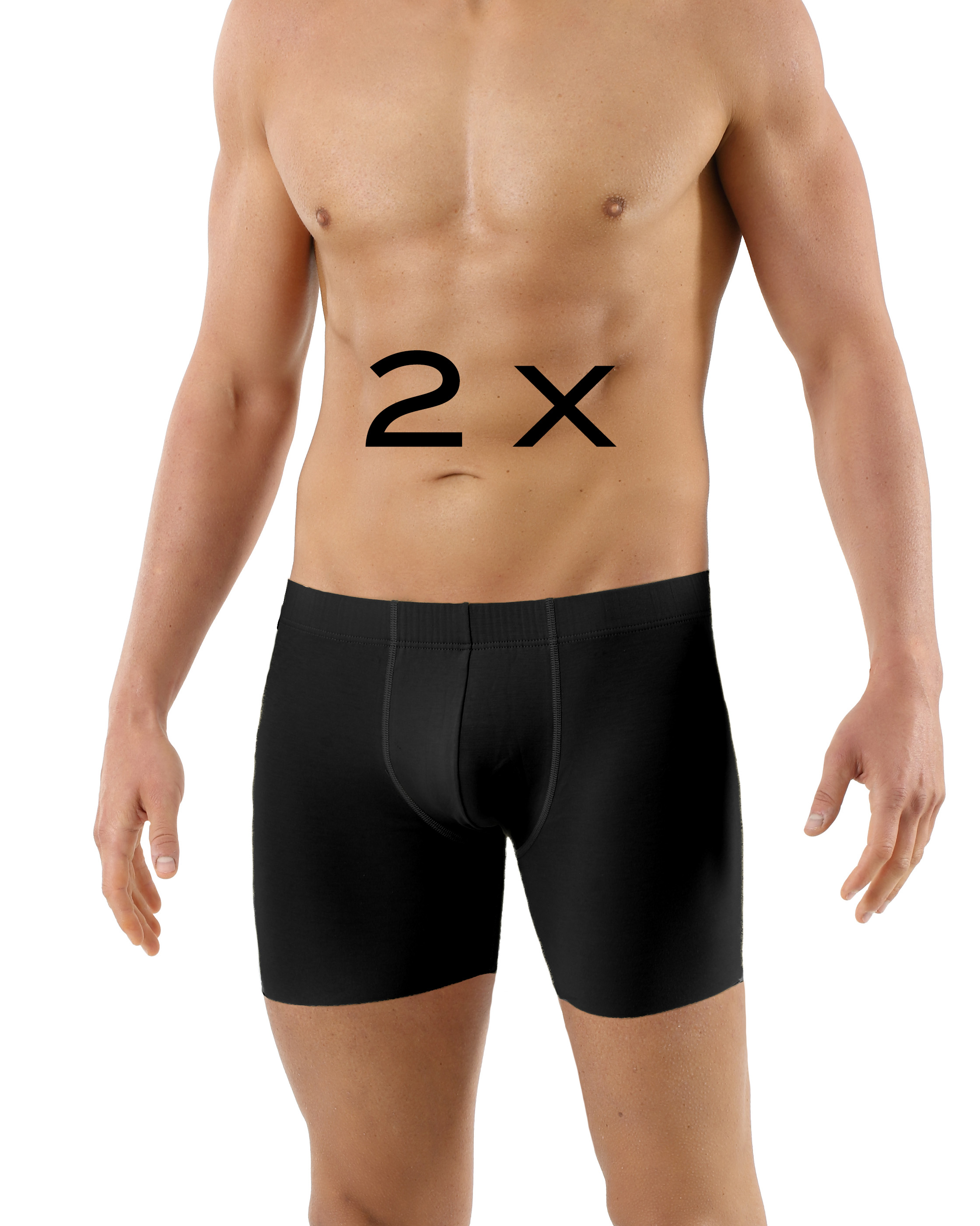 ALBERT KREUZ  2-Pack Laser cut high waist boxer briefs anti