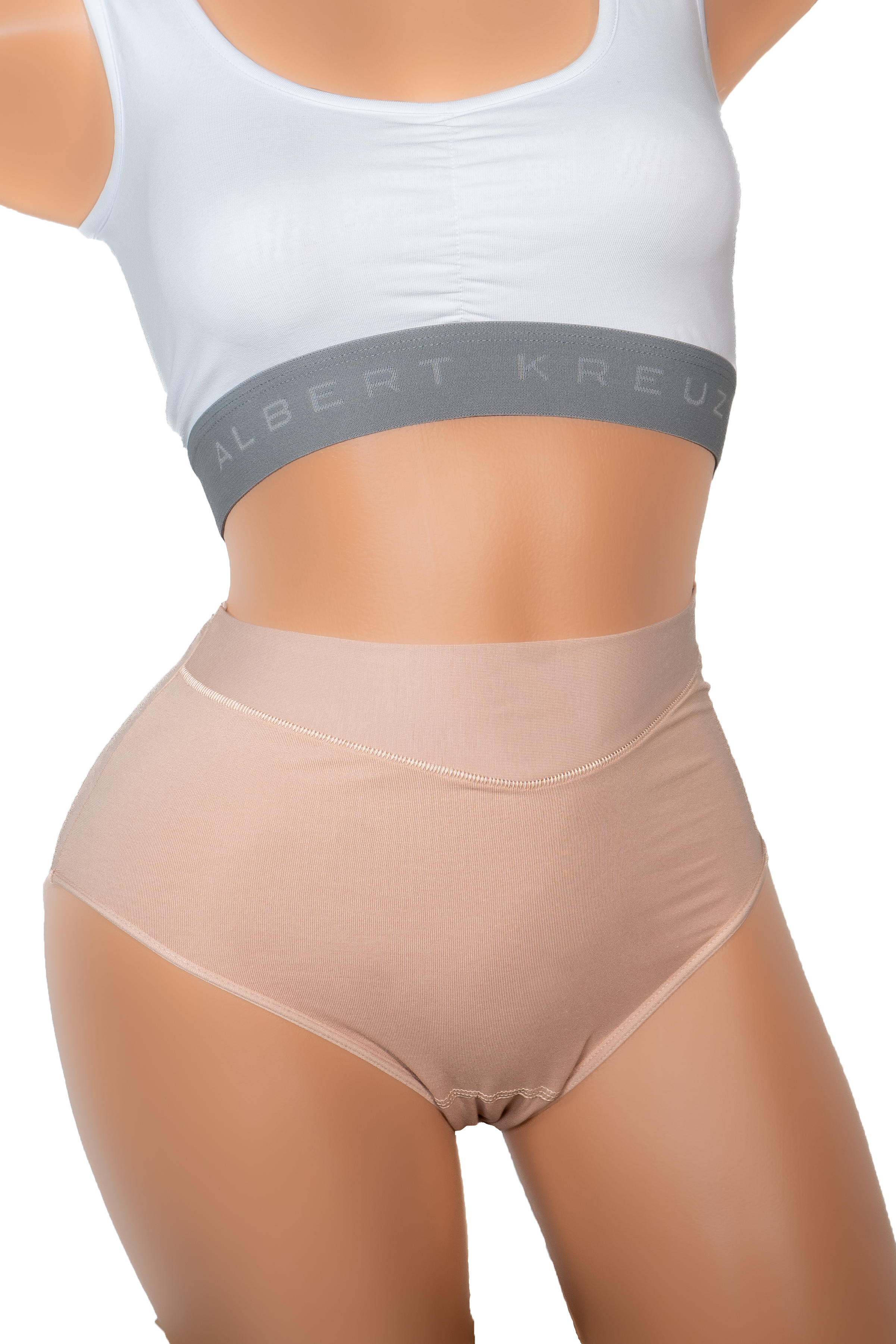 ALBERT KREUZ  3-Pack Invisible functional COOLMAX® cotton mid-rise panty  briefs beige