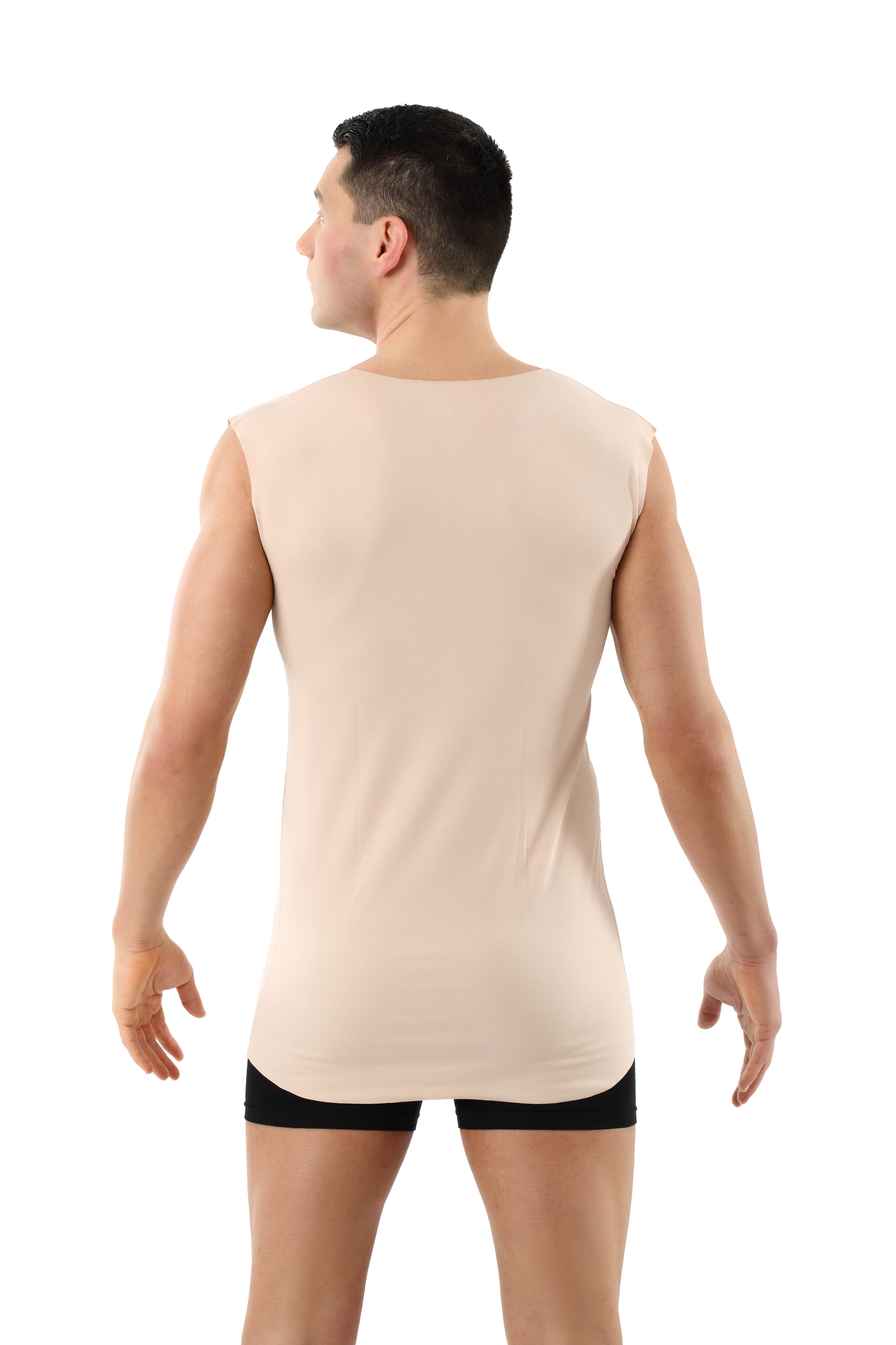 Albert Kreuz Laser Cut Invisible Seamless Deep V Neck Undershirt